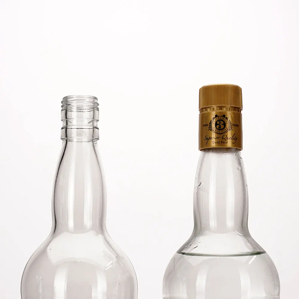 VISTA 2022 Hot Sell Luxury High Quality Empty Clear Glass Wine Vodka Rum Brandy Whisky Bottle 750ml 1000ml Whisky Bottle