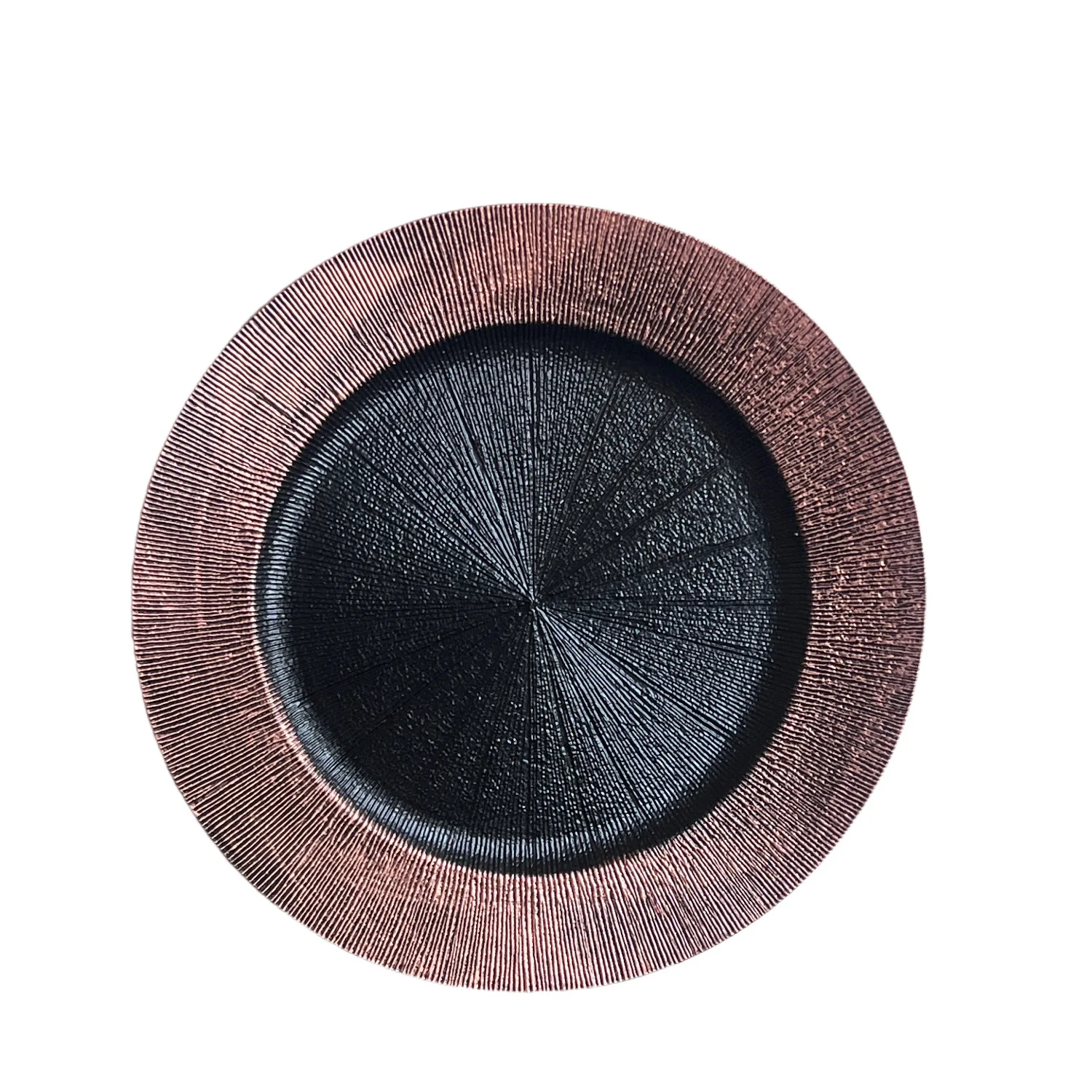 2023 new arrival reusable durable plastic 13 inch round elegant decorative wedding charger plates