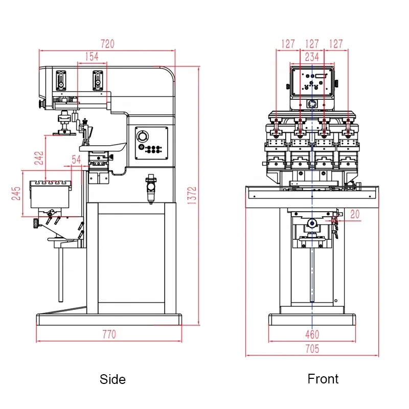 Automatic Four Color Watch Dial Pad Printing Machine with Shuttle