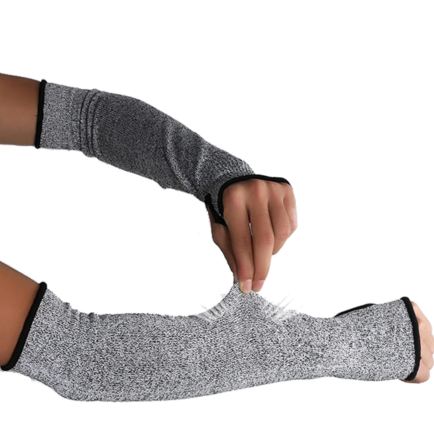 
New product HPPE thumb hole cut resistant protective anti-cutting safety sleeve 