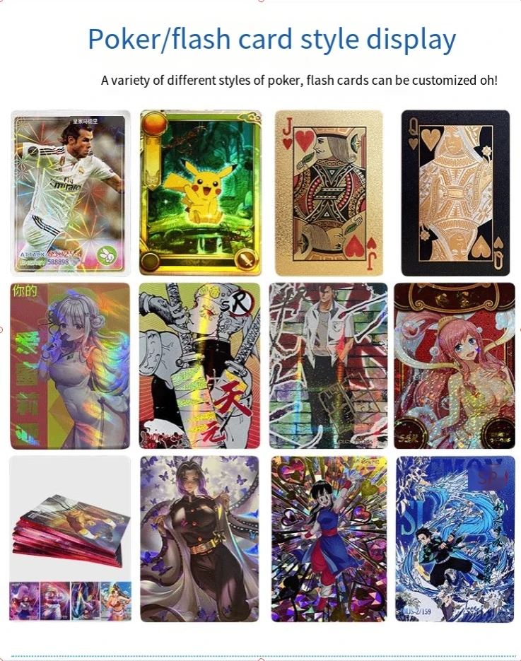 Customize 3D collectible cards Japanese Anime Poster Motion Pictures 3D Flips Effect Anime Poster for Wall Decors