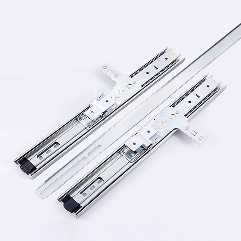 45MM Telescopic Channel Drawer Slides Bottom Mount Ball Bearing Drawer Slide For Cabinet