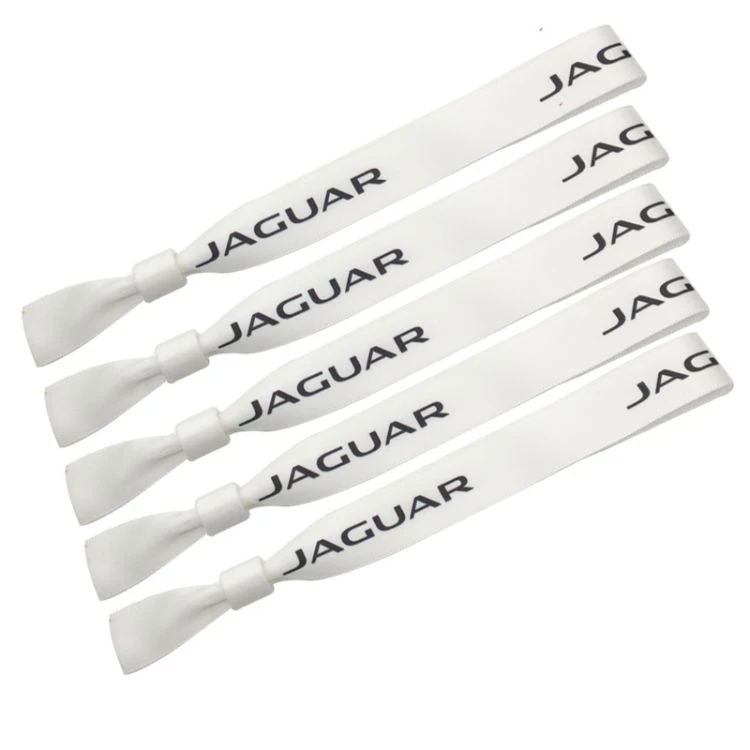 manufacturer wholesale custom cheap festival polyester bracelet sublimation blank fabric woven wristband with plastic clasp