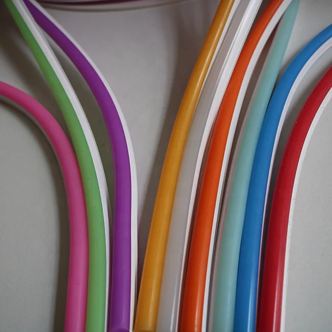 Easy operation high tenacity colorful Fumed silicon led flex strip Led neon