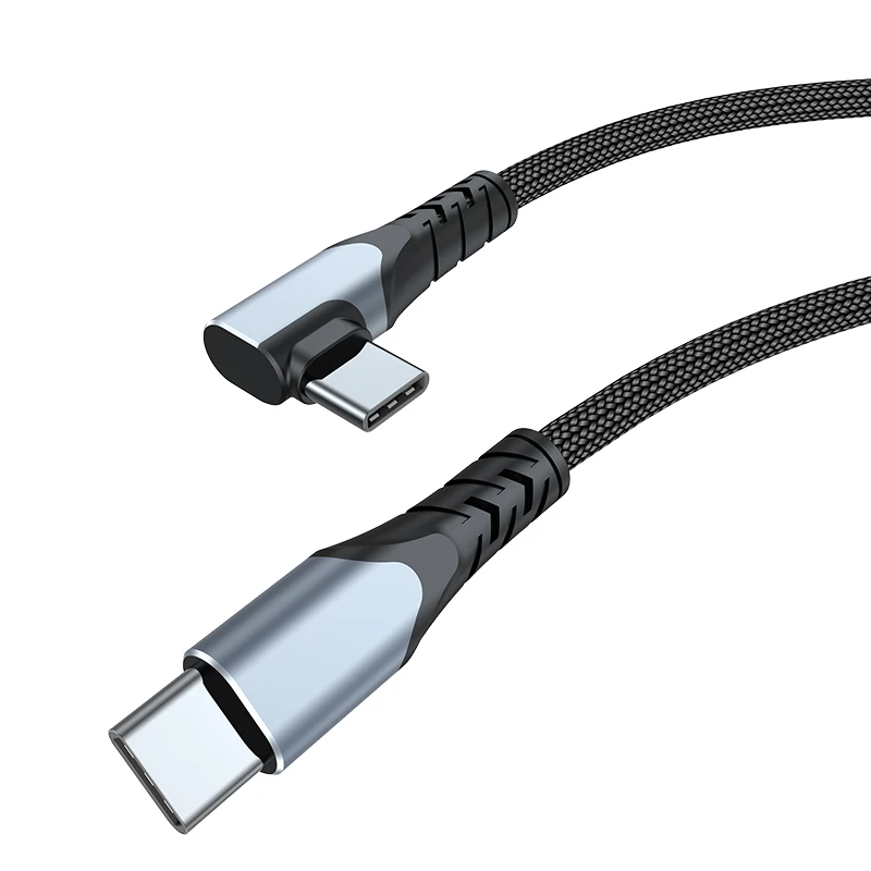 L shape 100W Elbow 90 Degree Type C PD Cable 5A Fast Charging Cable 6ft for Samsung Galaxy S22 Ultra S21 S20 USB Cable