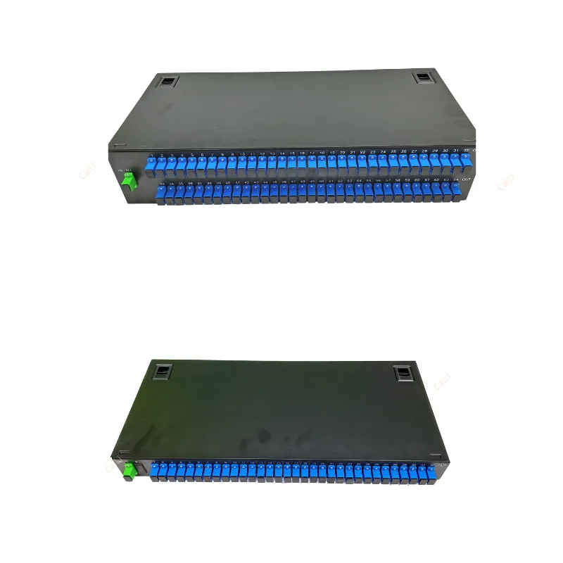 1*16 1*24 1*32 PLC Cassette Terminal Box SC Rack Mount Splitter For 19 inch Distribution Frame Fiber Optical PLC ODF Singlemode