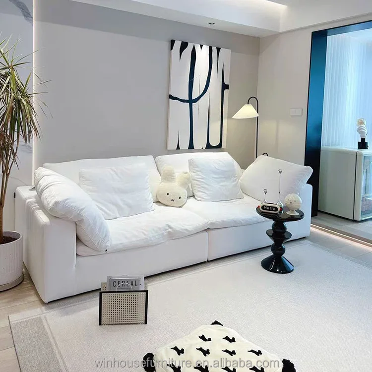 Luxury Nordic Design Sectional Couches Modern Living Room White Cloud Sofa Modular Sectional Sofa Set Furniture For Living Room