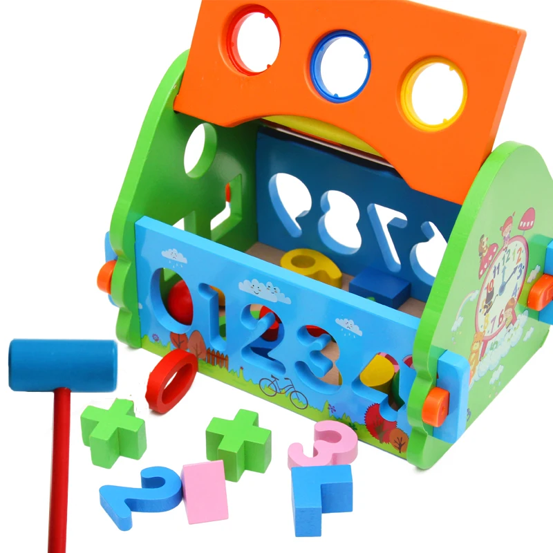 1,2,3,4 Years Old Children Toys Math Learning Educational Shape Digital Matching Kids Toddler Toys Wooden Toys Montessori