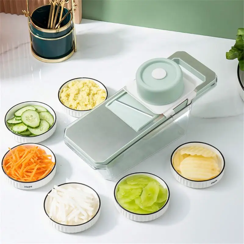 Kitchen Tools Manual Adjustable Mandoline Slicer Dicer Multifunctional Food Cutter Chopper with Portable Handle