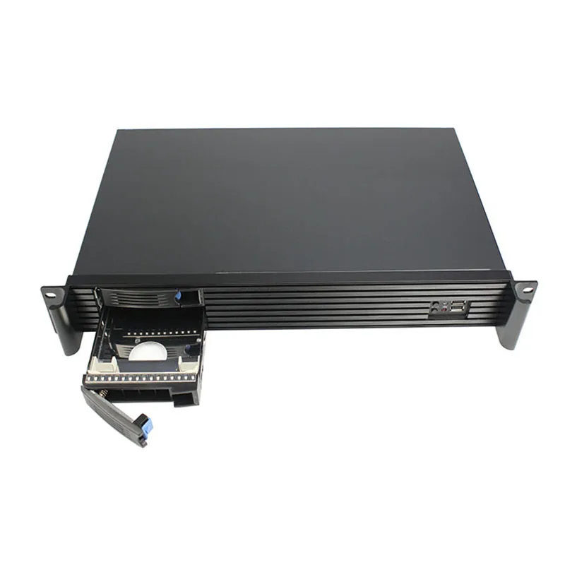 1.5U 2 hot swap bay data storage SGCC server case mini itx rackmount IPC industrial server chassis