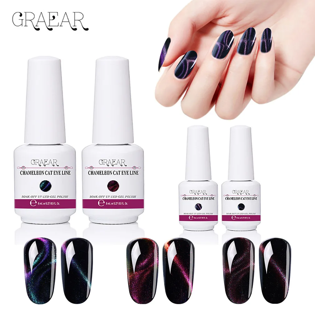 Hot Sale Fashion Cat Eye Nail Polish 3 Colors Nail Polish Gel For Salon