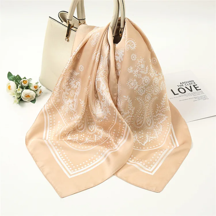 HEFT BOOOGE Classic 70cm*70cm Paisley Design Large Square Satin Scarf