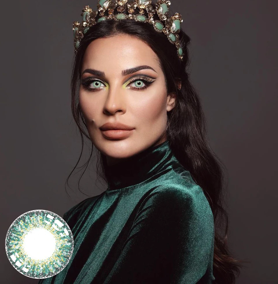 Поставщик, оптовый Размер, органические контактные линзы голубого цвета по рецепту, 1 тон, линзы с этикеткой