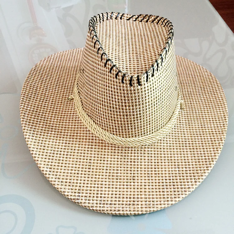 Wholesale Natural Lala Grass Sun Sombreros Wide Brim Lady Logo Beach Summer Custom Women Panama Fedora Straw Bulk Cowboy Hat