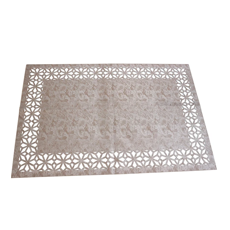 Vizon Bronze Runner Placemat rectangular round Stylish Modern Turkish Carpet for Living Room Floor Area Mat leather Petek Rug