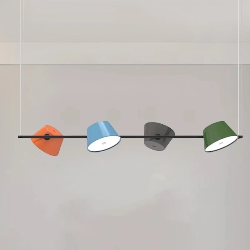 Spanish restaurant chandelier modern simple designer model room a word long table lamp