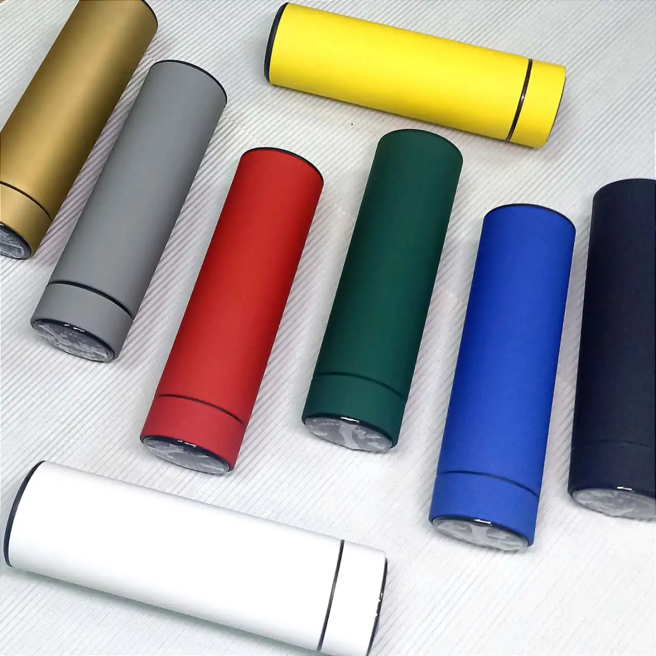 Rubber Paint Soft Touch Led Temperature Display Thermal Bottle