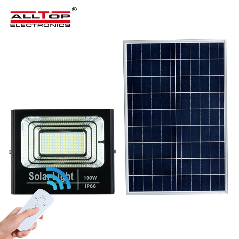 ALLTOP factory price waterproof Ip66 bridgelux outdoor lighting smd 25watt 40watt 60watt 100watt led solar flood light