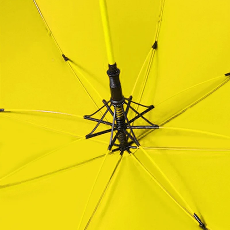 Good Quality Double Layer Full Fiber Automatic Golf Umbrella Long Handle Business Black Glue  Sunshade Umbrella