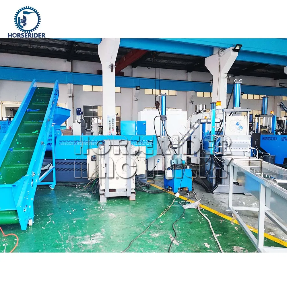 300-500kg plastic recycling pelletizing line rigid PP PE ABS PVC granulating line plastic granule material machine