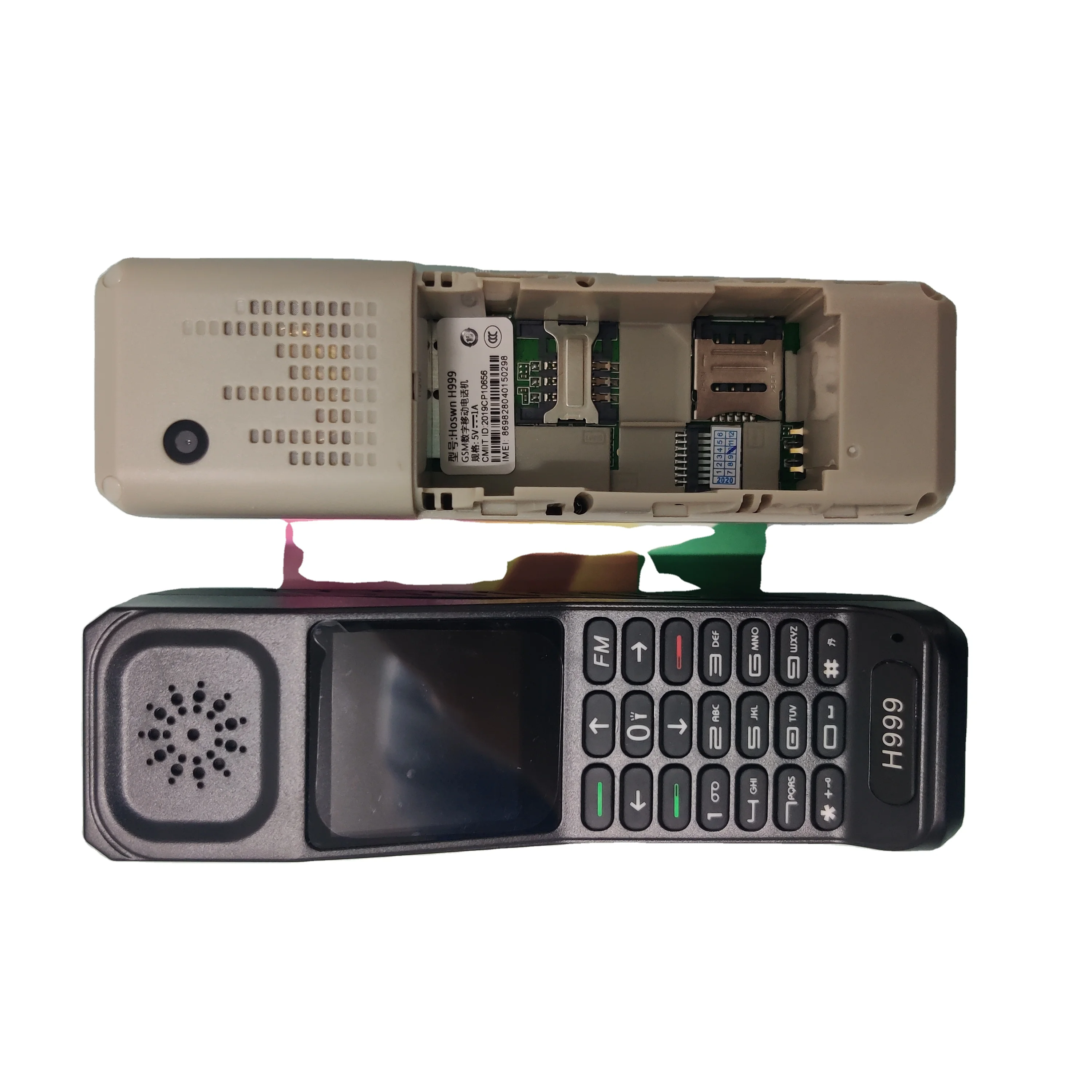 H999 quad band dual sim big battery 2.4 inch touch retro mobile phone
