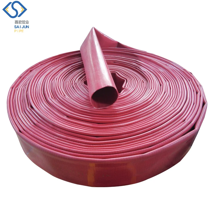 4 inch water pump flat hose,high pressure pipe ,lay flat irrigation hose