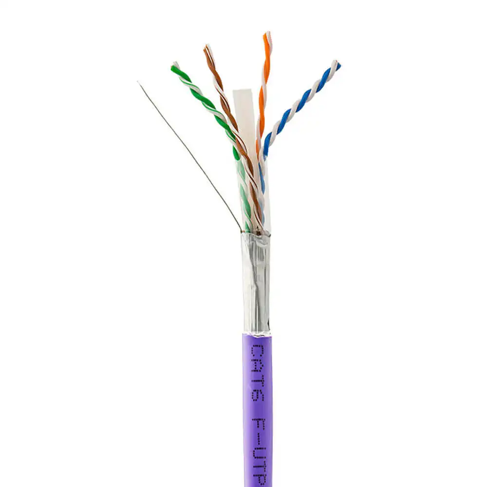high good quality indoor white cat6 f/utp plenum solid copper cca custom certifier black ftp cat 6 305m box ethernet lan cable