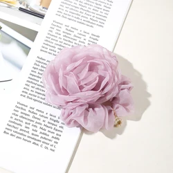 Популярные крупные резинки для волос с цветочным рисунком, эластичная резинка для волос для женщин