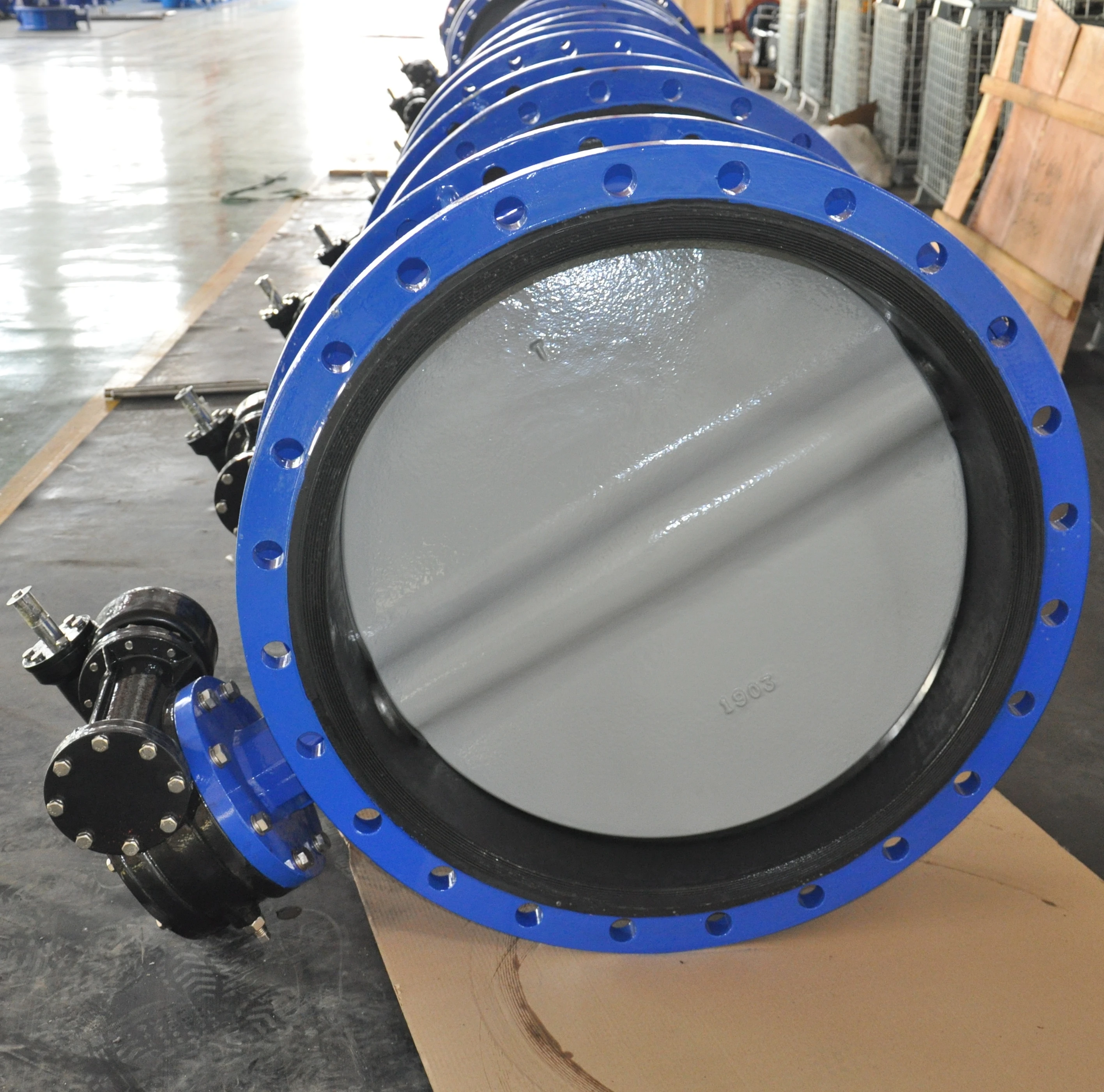 Class150 High Quality Big Size Cast Steel Ductile Iron Double Flanged Butterfly Valve For Water