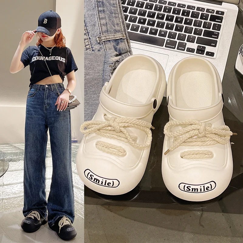 Fashion women muller shoes with high heel DIY clogs for female outdoor and bathroom plush sandals nurse shoes