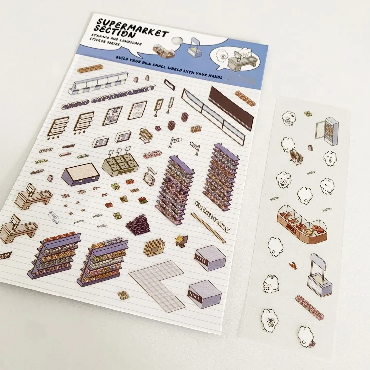 Custom Transparent Foil Sticker Sheets Custom Print Deco Sticker Sheets