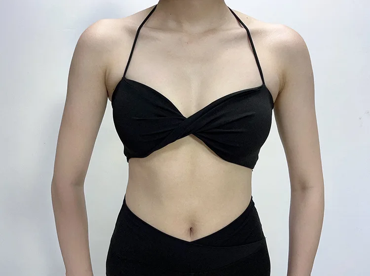YOKE Bestseller  Women Comfortable  Quick  Dry Running Nude Feelings Yoga Sports Halter Bra Strap Fitness Exercise Bra