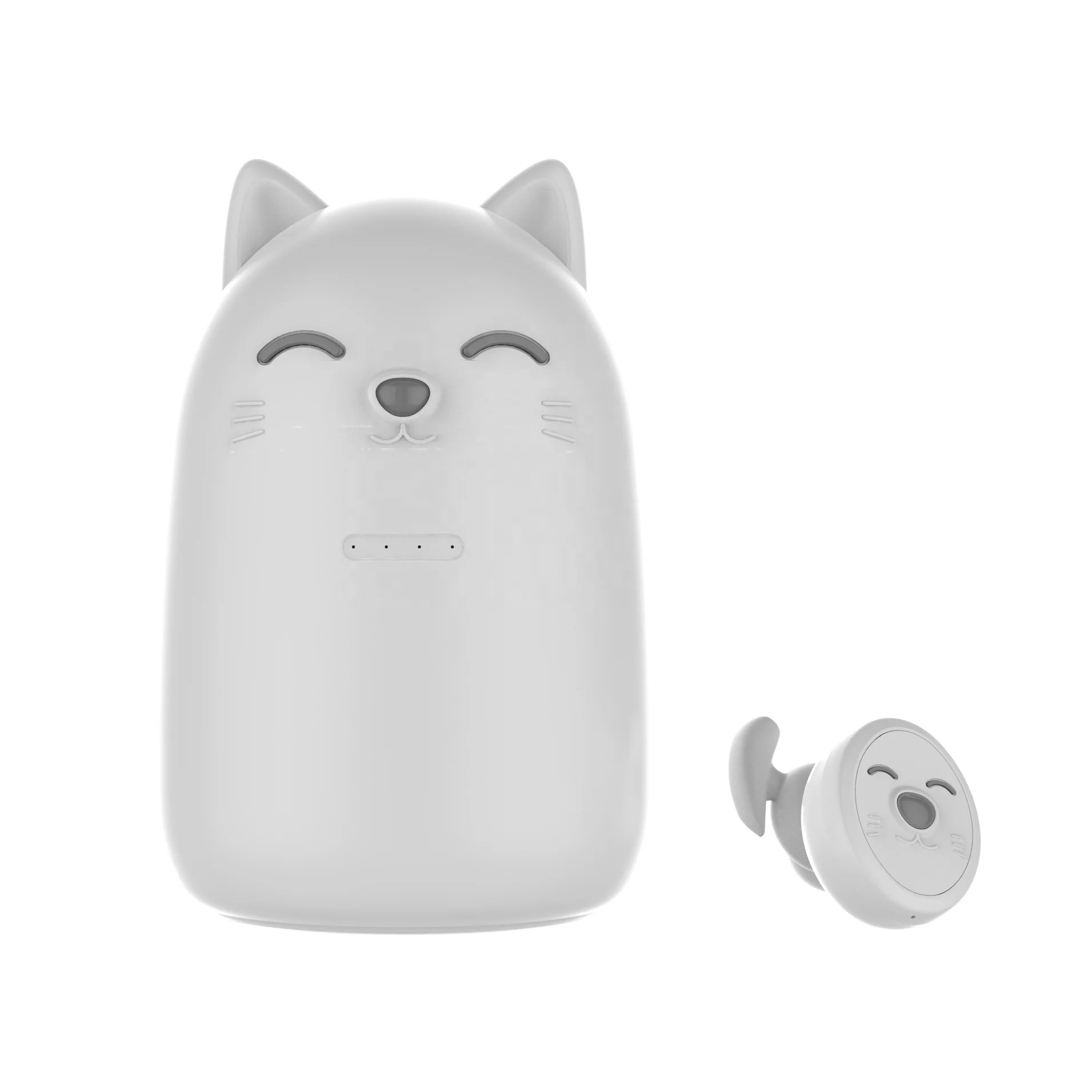 
2020 New Cute Kitty 2000mAh Wireless Tws Earbuds With Charging Case 