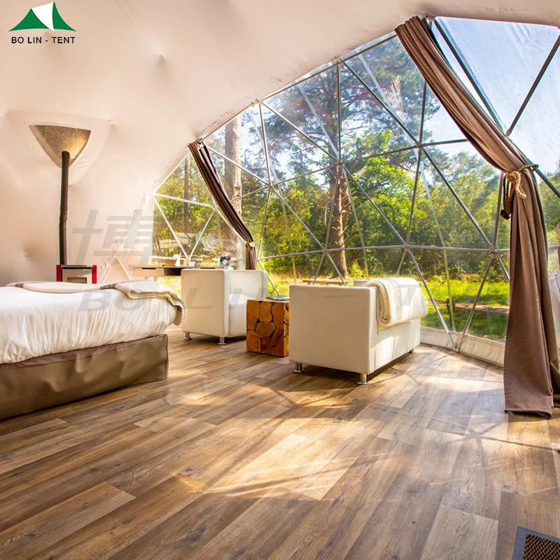 Glamping Tent Dome 4M 5M 6M 7M 8M Factory Price Resort Tents Geodesic Dome House