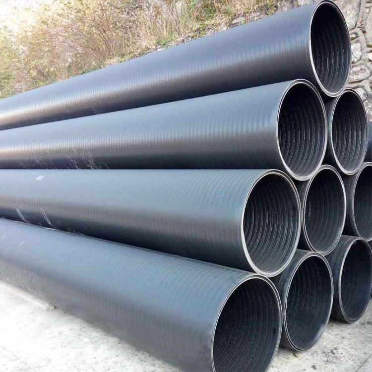 HDPE поли полая обернутая стальная полоса типа армированная Двухстенная гофрированная труба для ствола