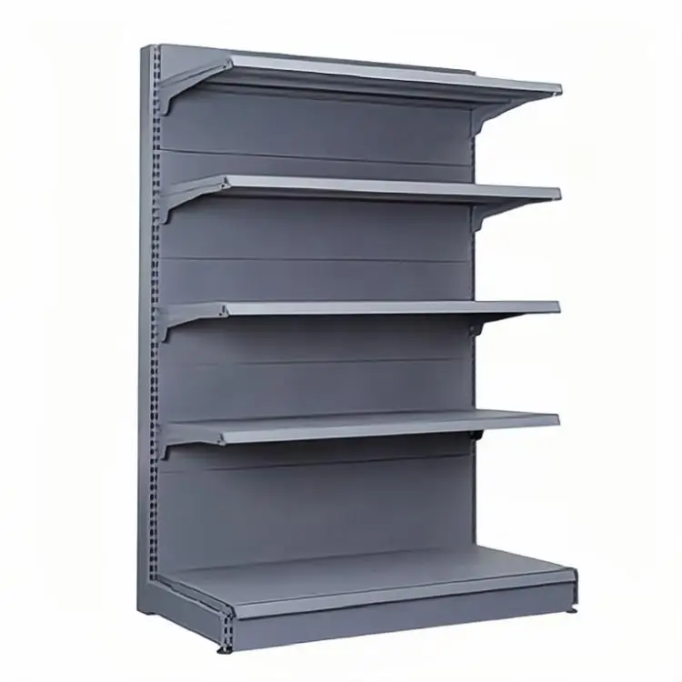 Custom Heavy Duty Iron Metal Retail Shelf Display Supermarket Gondola Shelving Rack Shelves For Retail Store Price