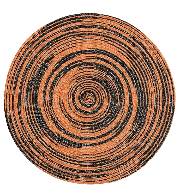 Eco-Friendly Beige Bamboo Tablemat 6pcs Heat Resistant Cotton Place Mats for Dining Table Wedding Use Paper Material