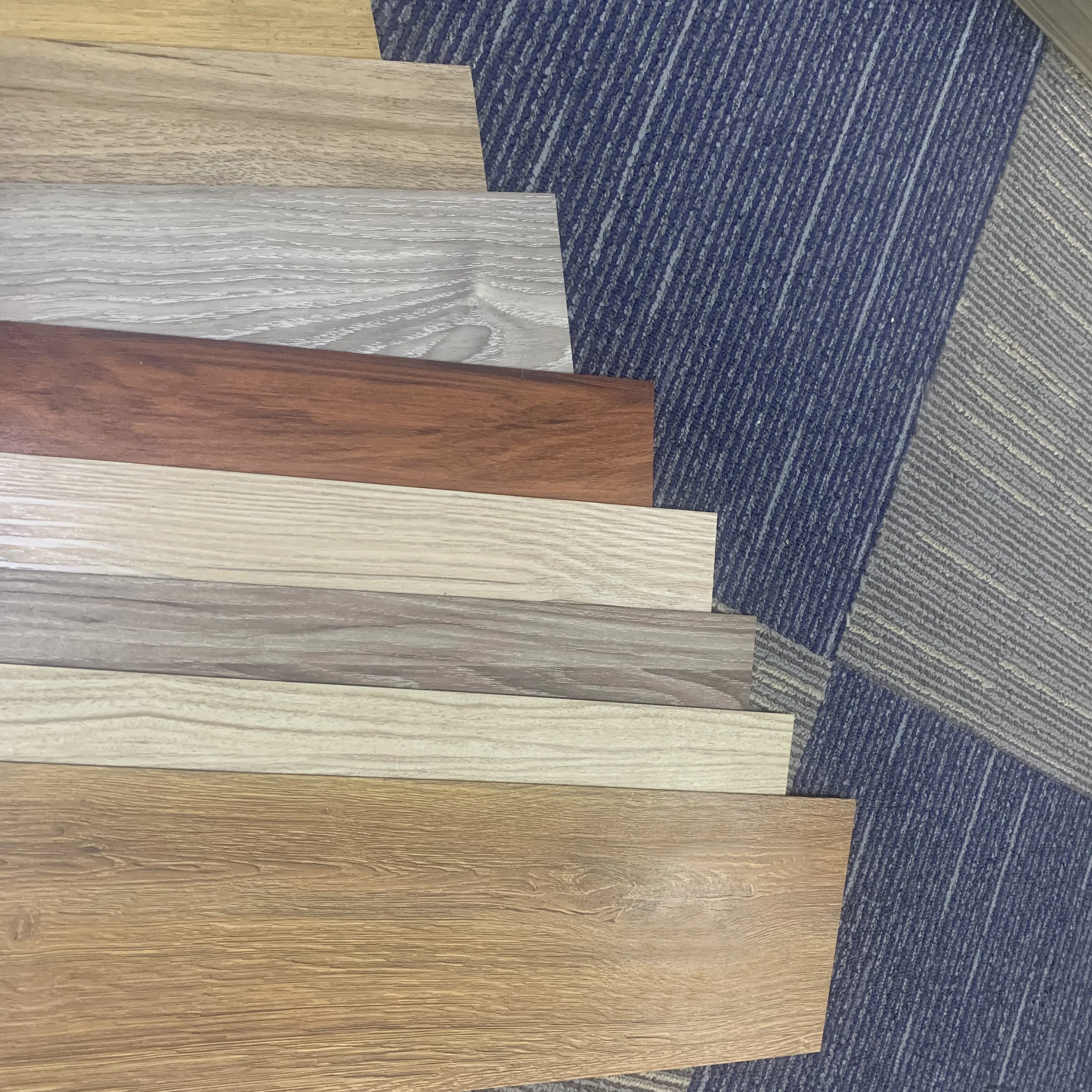 cheap click lock waterproof pvc vinyl plank plastic flooring tiles