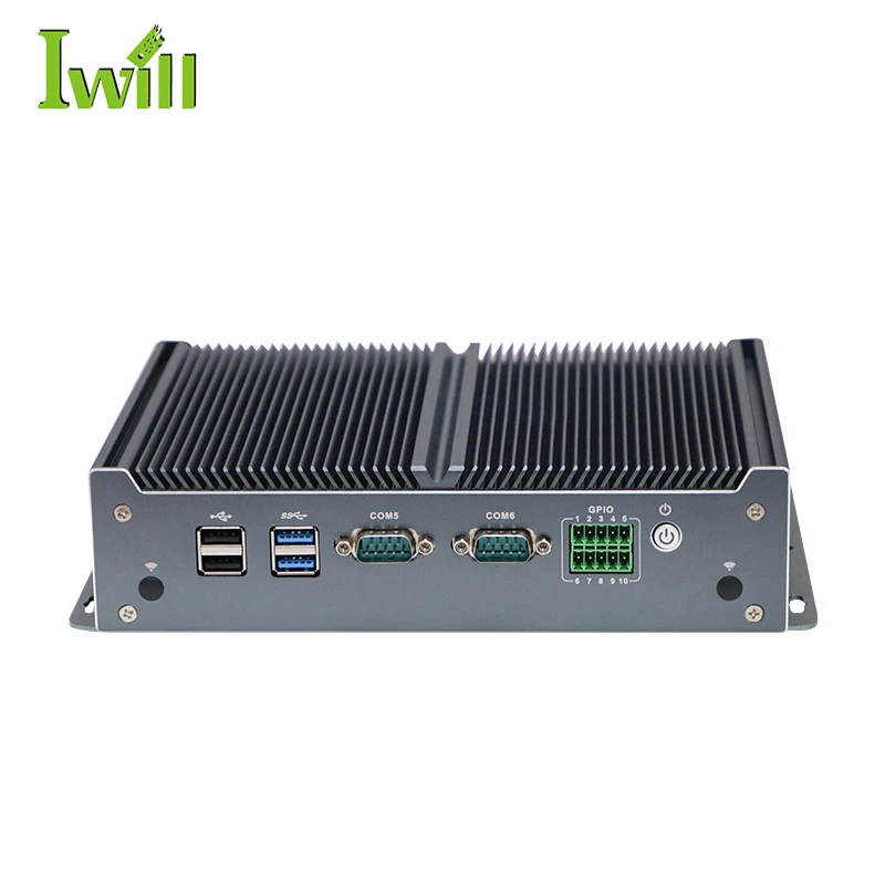 2 * Intel i211-AT 1000M LAN безвентиляторный мини-ПК GPIO IBOX-1126 дешевые J1900 промышленный компьютер ПК RS485 с 8 USB