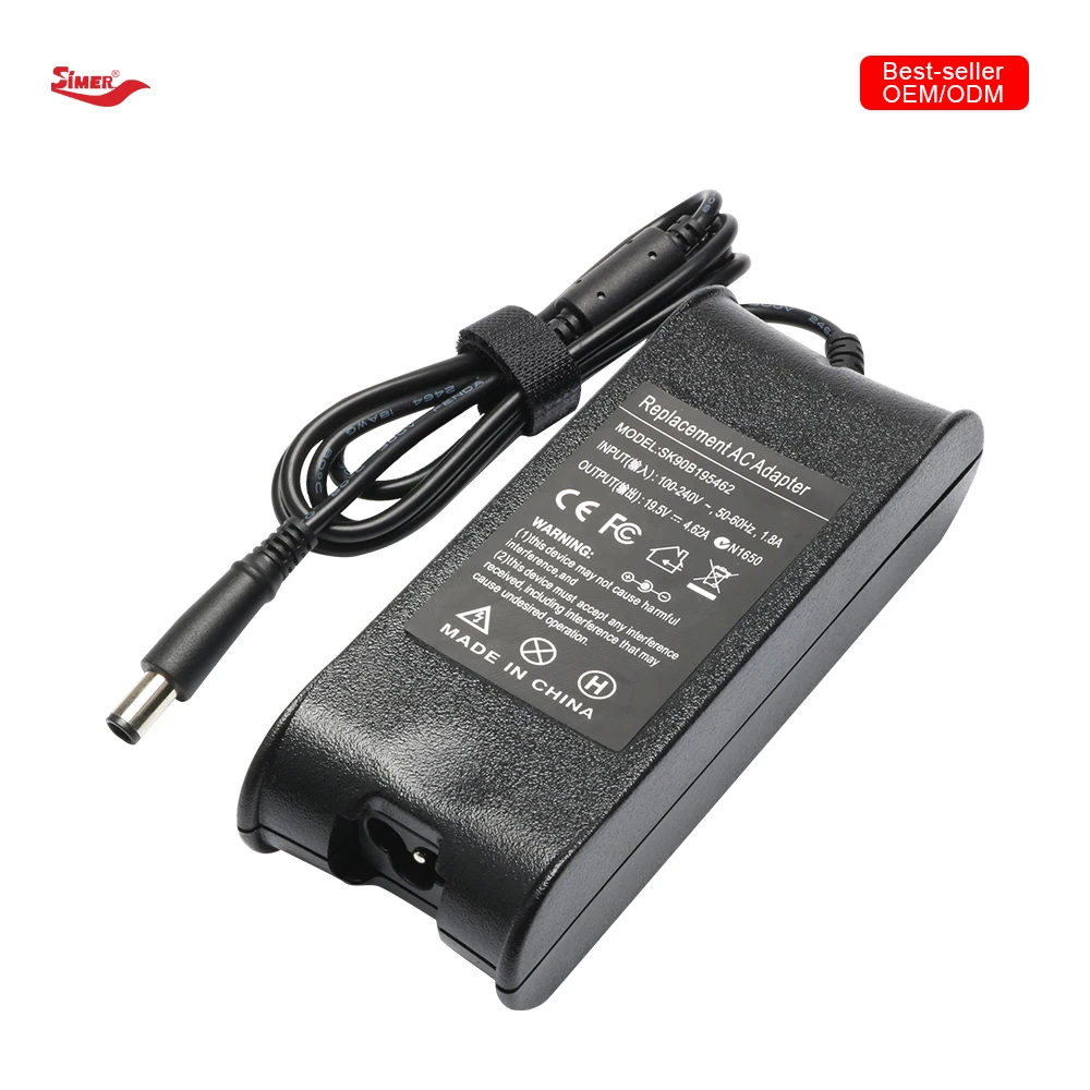 Бестселлер OEM/ODM 90 Вт 19,5 в 7,4 а 5,0 * мм адаптер питания для зарядки ПК Dell