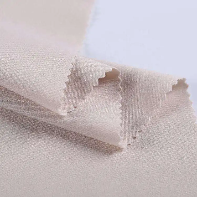 Fashion textile fabrics TR 250GSM solid plain polyester rayon custom print clothes poly rayon stretch fabric for trousers