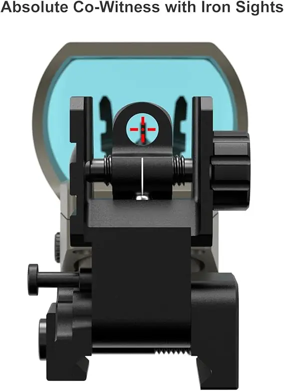 Reflex Sight, Multiple Reticle System Red Dot Sight with Picatinny Mount, Absolute Co-Witness