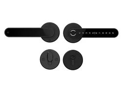 Liliwise Tuya TTLOCK Intelligent Biometric Lock Smart Handle Lock Fingerprint PIN Code Lock with European Cylinder with Rosette
