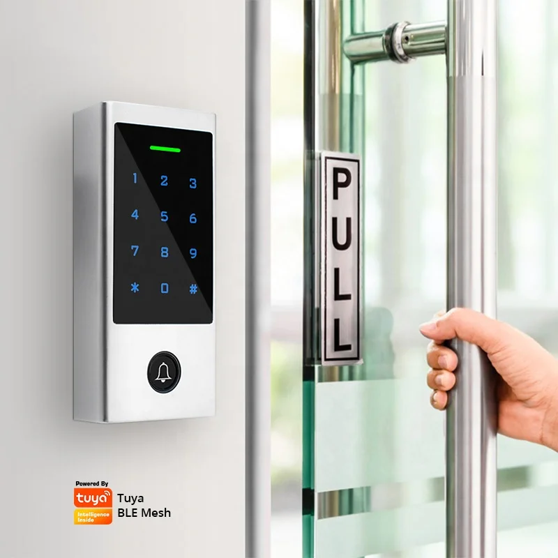 Office security BLE Wifi Tuya Smart RFID card waterproof digital door access control system