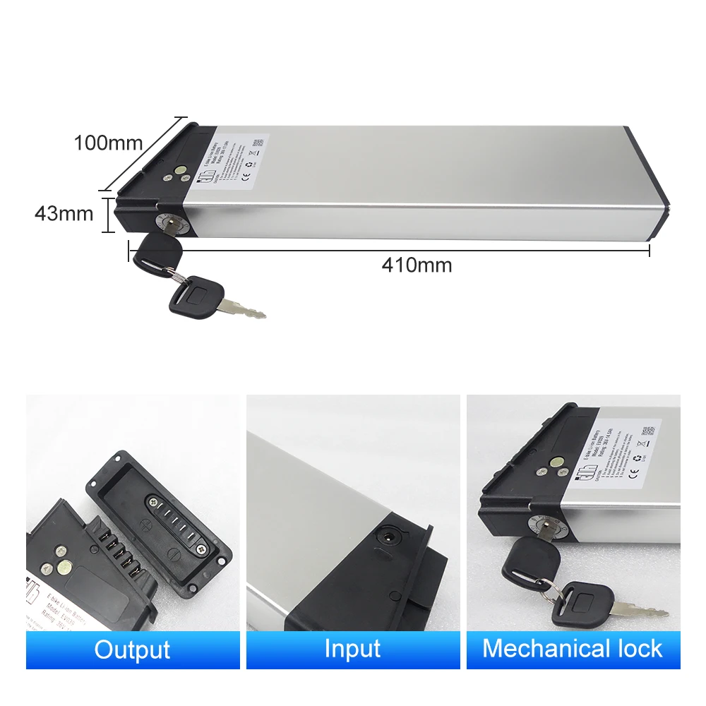 Folding 250W 500W 750W 10.4Ah 13Ah 14Ah 17.5Ah 20Ah 24V 36V 48V Electric Bicycle Ebike Battery For Ancheer Bike Samebike Lo26