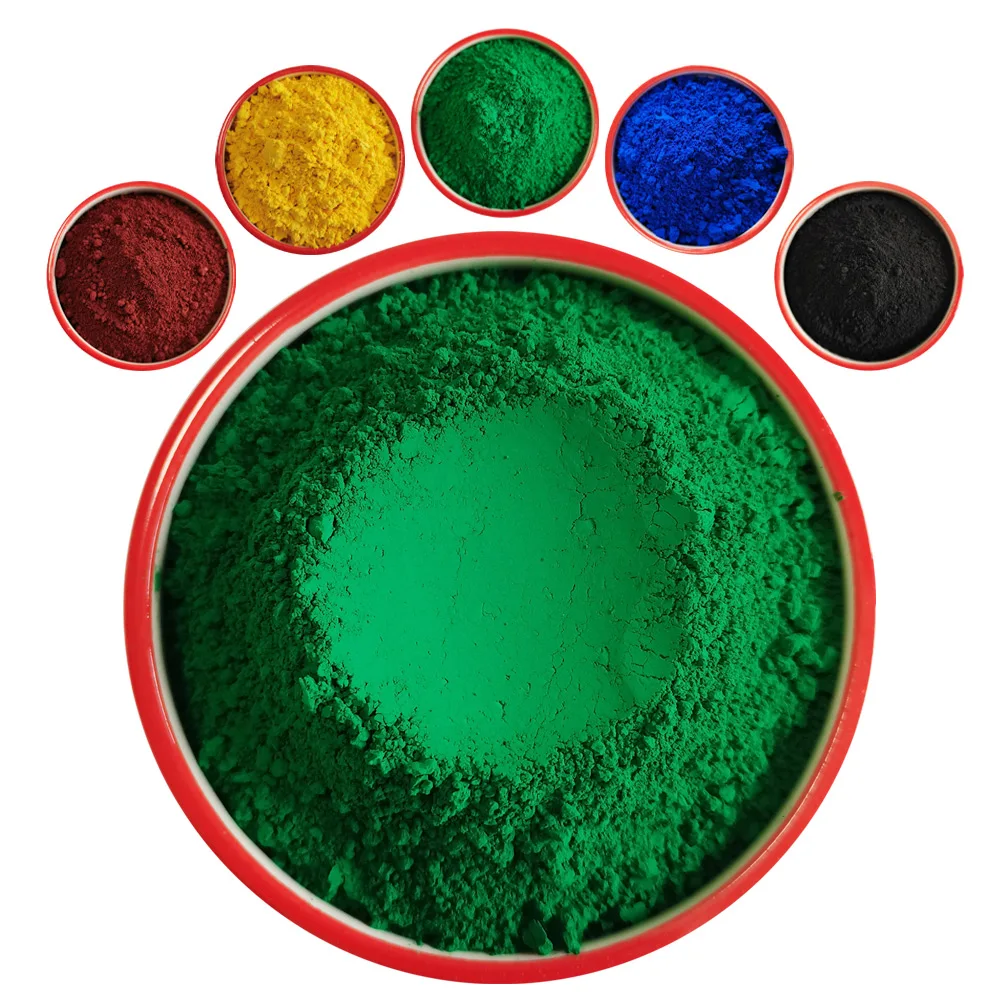 895 Iron Oxide Pigment Powders Deep Red Green Blue
