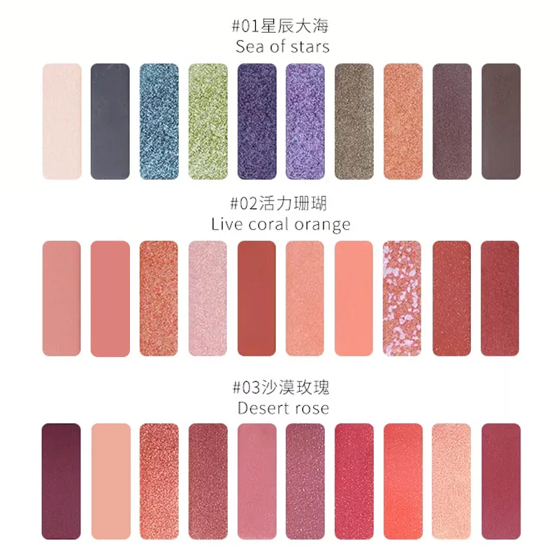 SHICELLE Wholesale Custom Makeup Palette 10 Colors Pink Eye Shadow High Pigment Nude Eyeshadow with Brush