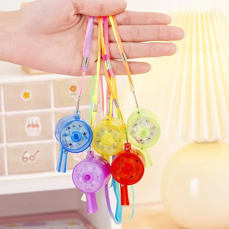 LED Flashing Whistle Nipple Shape Light up Whistle Necklace Party Toys Kids Toy for Sports Lanyard Camping Concerts Bars