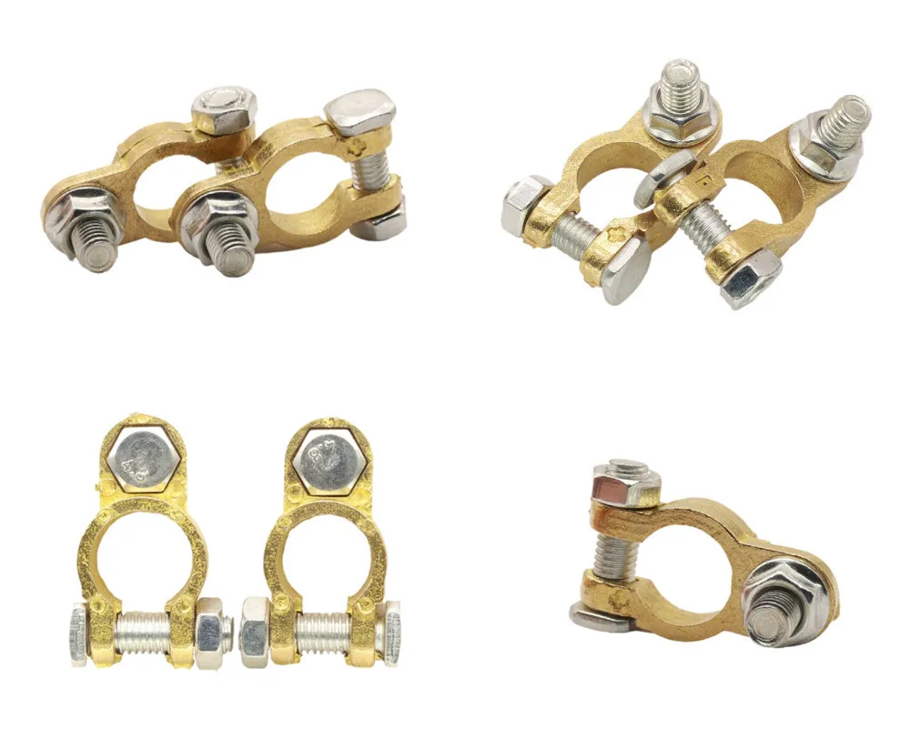 Pure Brass Single Screw Truck Battery Terminal Forklift Car Battery Terminal