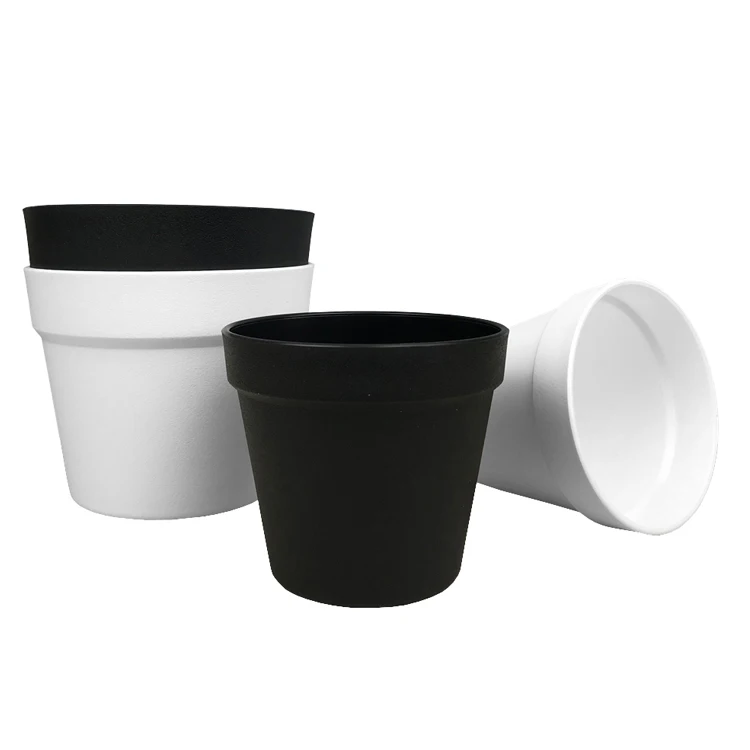 Muanufacturer Custom Wholesale 6 Inch Plastic Planters Plastic Flower Seedlings Nursery Pots with Drainage Hole